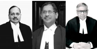 LtoR- Justice Surya Kant, Justice N V Ramana and Justice Aniruddha Bose.