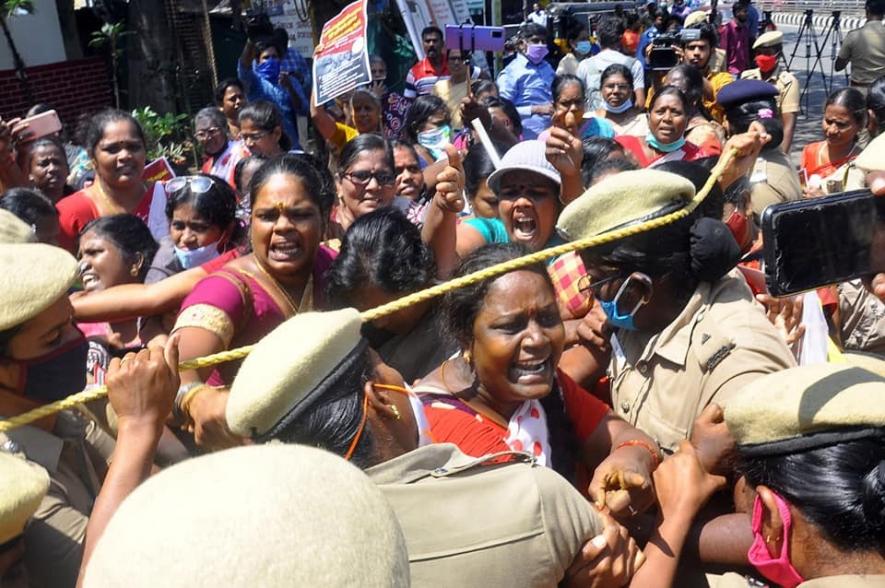 AIDWA protest in TN