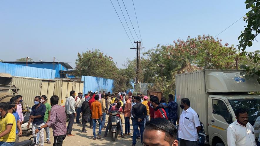 A picture clicked during the Amazon delivery workers strike in Pune earlier this month. Image Courtesy - Special Arrangement