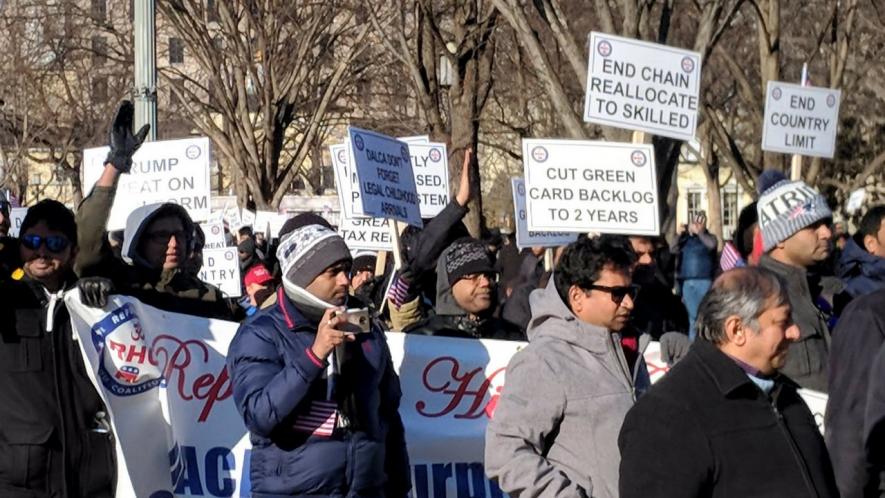 Indian-American Healthcare Workers in Green Card Backlog Protest Before US Capitol