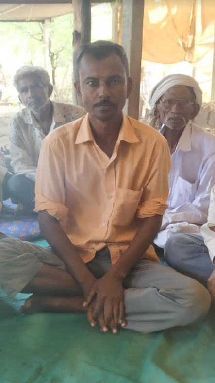Chandubhai Solanki who lost all his land in 2018 and works as daily wage earner