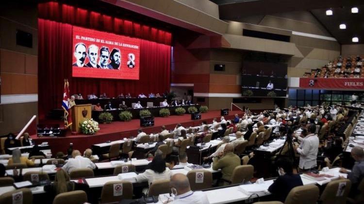 José Ramón Machado Ventura, Second Secretary of the Central Committee of the Communist Party of Cuba, officially inaugurated the 8th Congress. Photo: Ariel Ley Royero