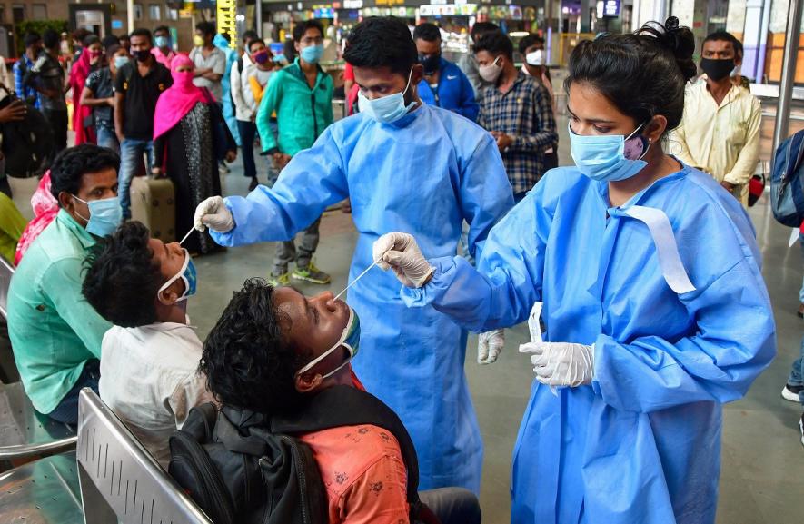 New Delhi: India registered over 3.14 lakh new coronavirus cases in a day, the highest-ever single-day count recorded in any country, taking the total tally of COVID-19 cases in the country to 1,59,30,965.  According to the Union Health Ministry data updated on Thursday, a total of 3,14,835 fresh infections were registered in a span of 24 hours, while the death toll increased to 1,84,657 with  a record 2,104 new fatalities.  The national COVID-19 recovery rate fell below 85%. Registering a steady increase f