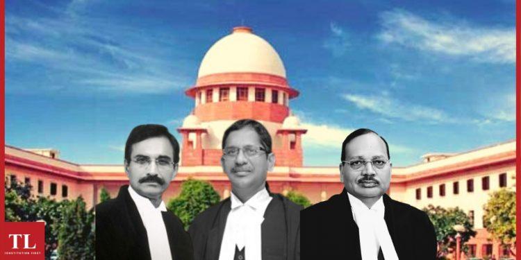 LtoR: Justice L Nageswara Rao, CJI NV Ramana and Justice Surya Kant.