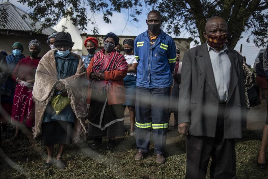 2 January 2021: Goodman Jokanisi, Semi Jokanisi’s father, at the funeral of his wife Ma’Joyce, as she was affectionately known by her community in Lusikisiki in the Eastern Cape.