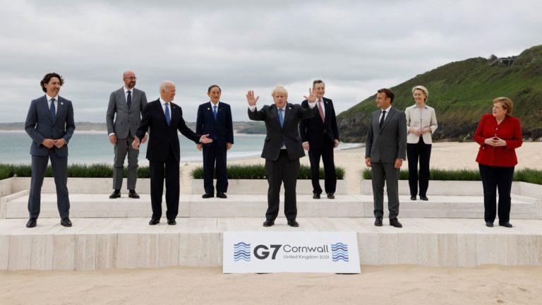 G7 leaders at their summit in Cornwall, UK, June 12-13, 2021