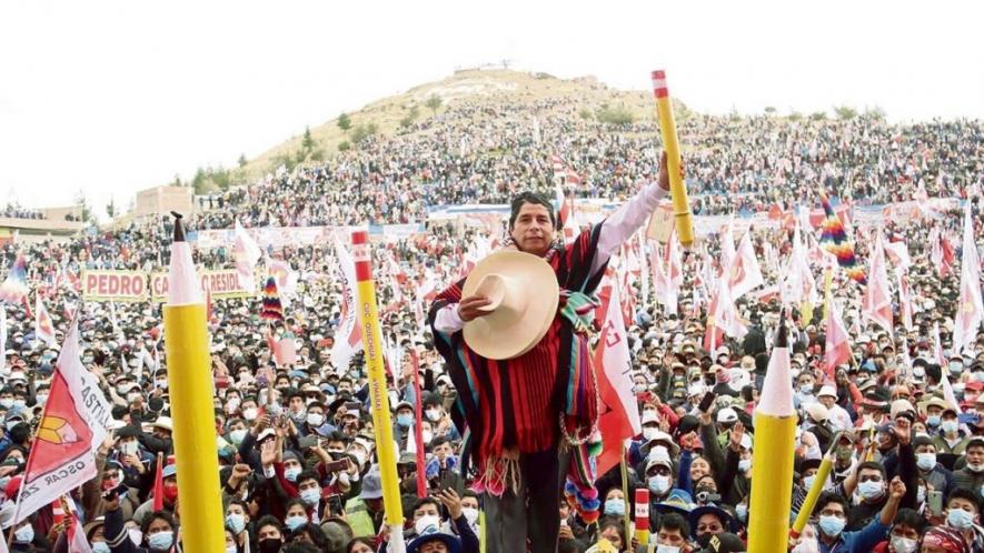 Pedro Castillo of the left-wing Free Pery party won the second round of presidential elections held in Peru on June 6. Photo: José Cristobal / La Republica