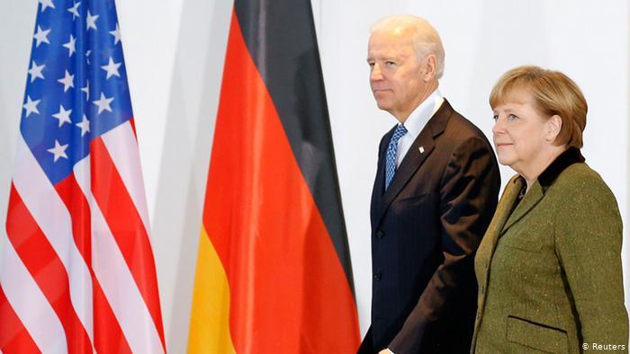 Joe Biden and Angela Merkel