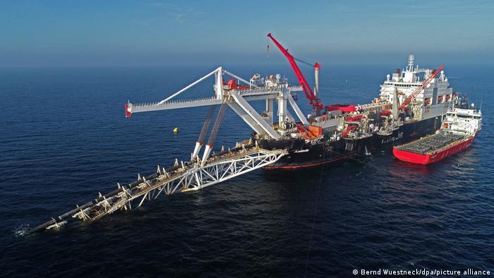 The undersea Nord Stream 2 gas pipeline is nearly complete