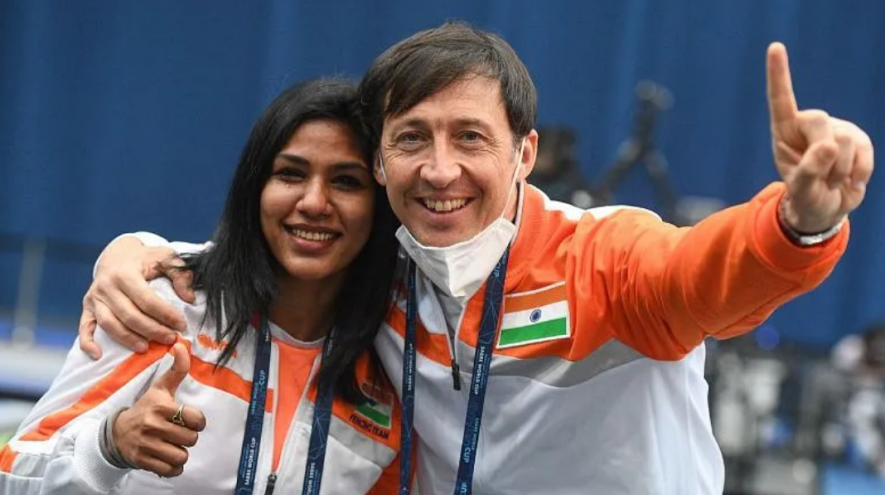 Bhavani Devi and coach Nicola Zanotti