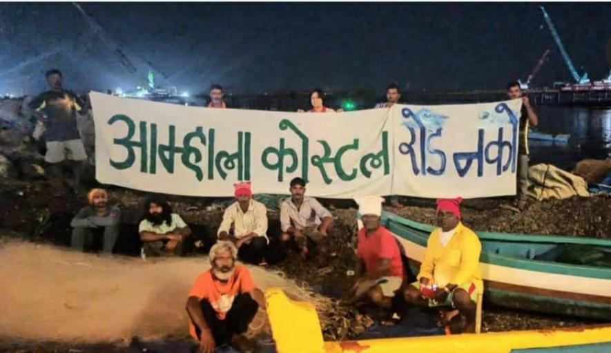 Fisherfolk protest against Mumbai coastal road project