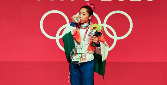Mirabai Chanu at Tokyo OLympics