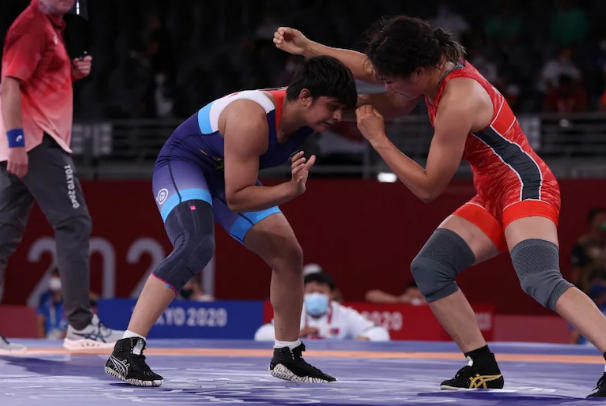 Wrestler sonam malik at Tokyo Olympics