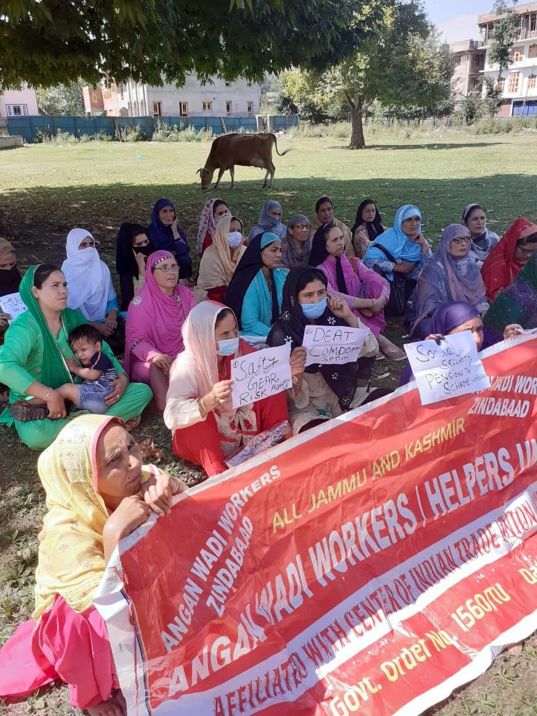 Scheme Workers Protest in J&K