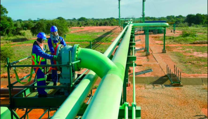 The Sasol gas pipeline in Temane, Mozambique.