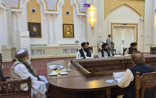 Acting Prime Minister of Taliban Interim Government Mohammad Hasan Akhund and senior ministers met the special envoys of Russia, China and Pakistan in Kabul, Afghanistan, September 21, 2021 