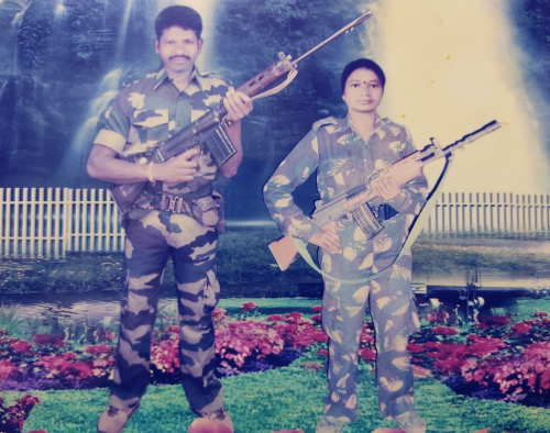 Badaranna with wife Latakka, alias Sushila.