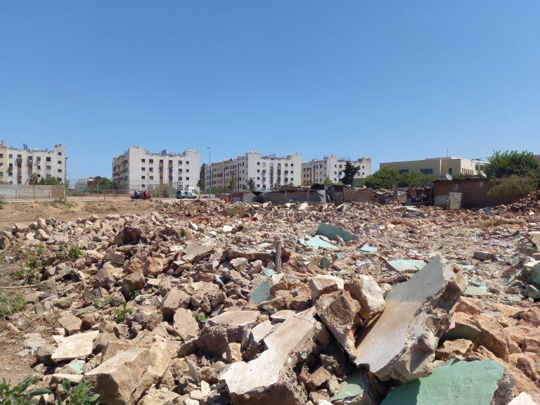 A large part of the neighborhood was demolished by the local authorities, while others refused to abandon their homes, Karyan Touma, Ain Sebaa, Casablanca. Photo: Madaar