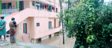 Several houses in low lying areas of Kanyakumari were flooded due to the rains.