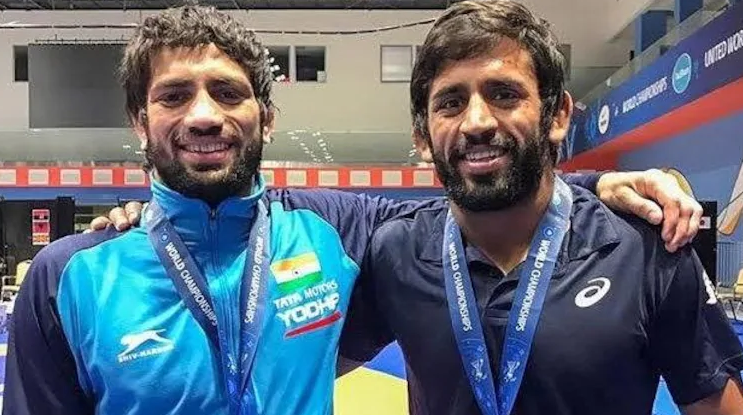 Wrestlers Ravi Dahiya and Bajrang Punia