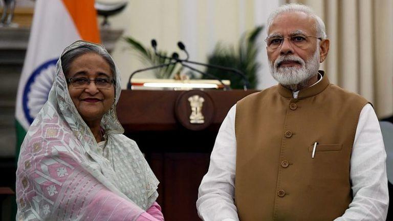 Prime Minister Modi and Bangladesh counterpart Sheikh Hasina 
