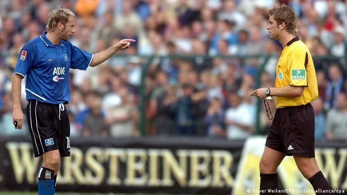 Not just an Asian problem: In 2005, German referee Robert Hoyzer (right) got a lifetime ban for match fixing