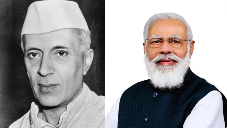 Nehru, Modi poll