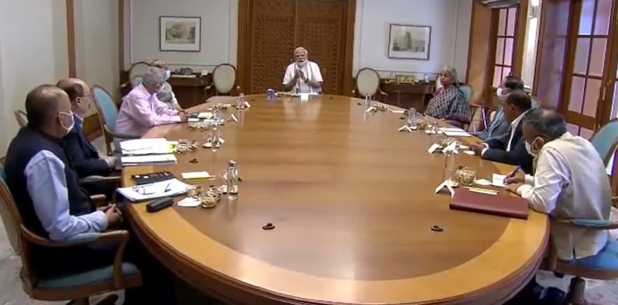 Prime Minister Modi chaired a meeting of Cabinet Committee on Security and top officials, New Delhi, March 13, 2022  