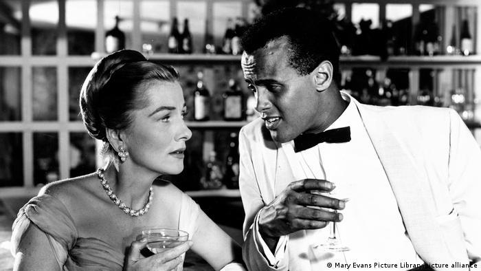 Harry Belafonte and Joan Fontaine in "Island in the Sun"
