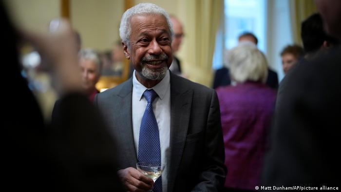 Tanzanian-born writer Abdulrazak Gurnah at the ceremony for the Nobel Prize for Literature in 2021