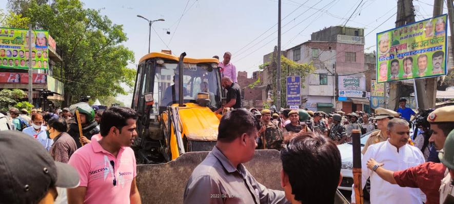 NDMC Bulldozers Stop Jahangirpuri Demolishing Drive After Flouting SC Order