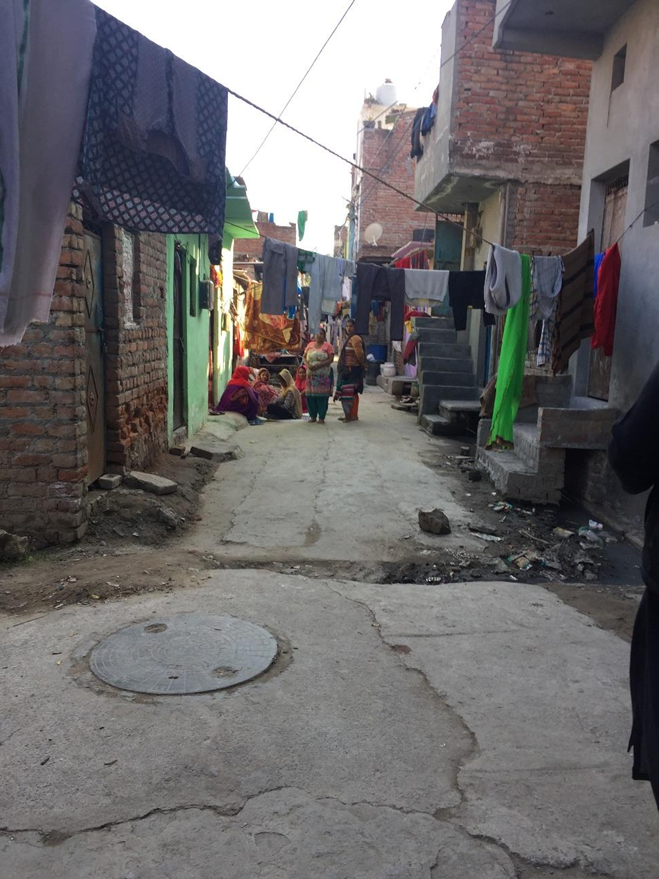 A street of Pocket 4 Resettlement Colony in Narela. The colonies, after two decades of resettlement, do not have basic social infrastructure.