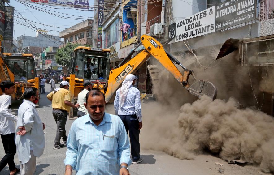Municipal Corporation Department (MCD) carries out a demolition drive