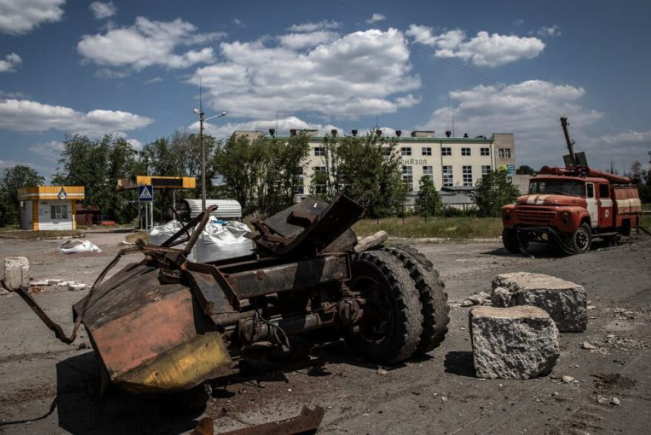 Amidst intense fighting under way, Russian forces entered Severodonetsk city in Luhansk, Donbass region, May 24, 2022