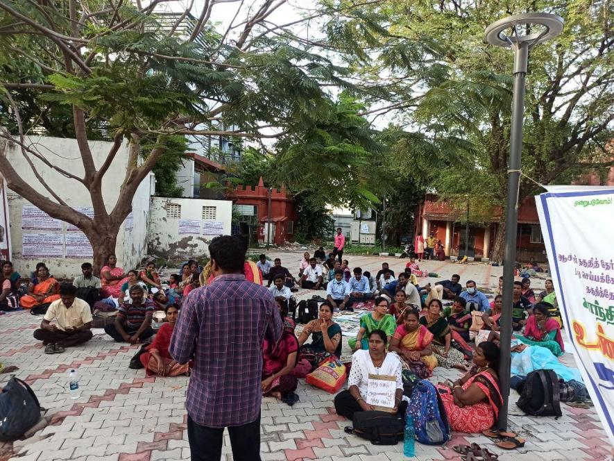 Teachers oppose contract work in state-run schools, Chennai.