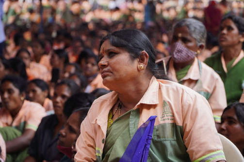 The workers are mostly dalits and adivasis from Karnataka, Andhra Pradesh and Tamil Nadu.