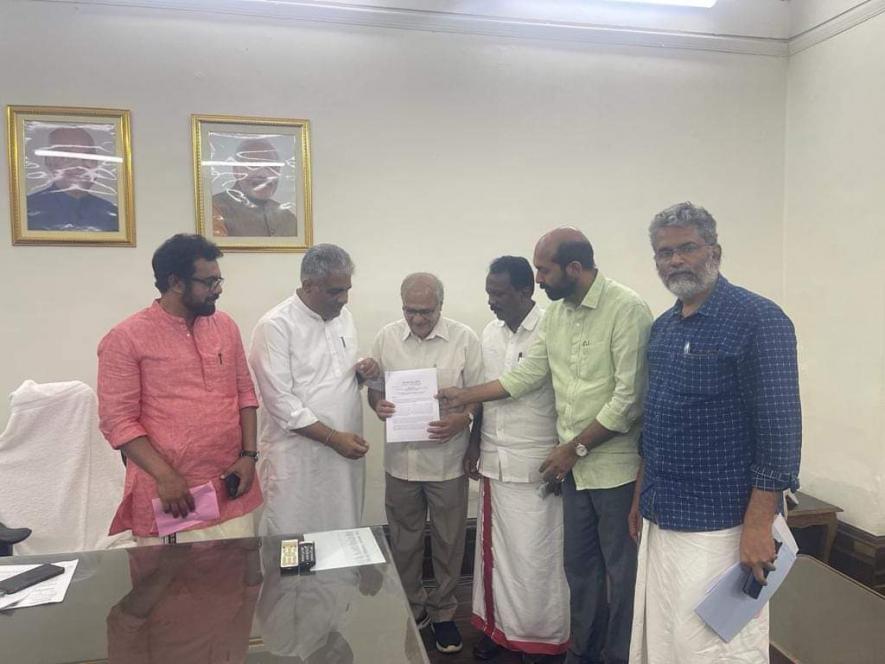 AIKS delegation submitting memorandum to Bhupender Yadav at Parliament