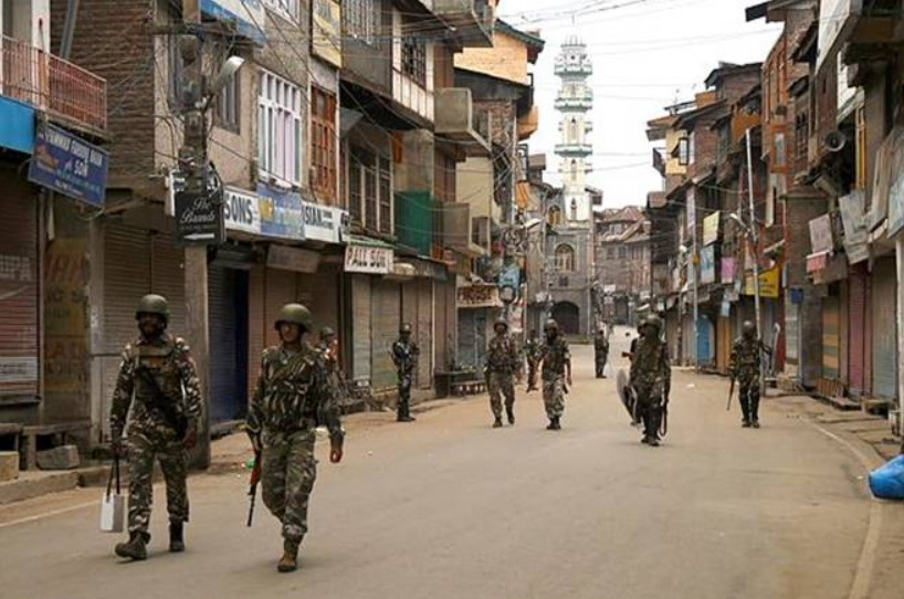 wo militants surrendered in front of security forces during an encounter in the Hadigam area of South Kashmir
