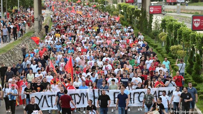 North Macedonia's capital Skopje has seen growing demonstrations over the past days