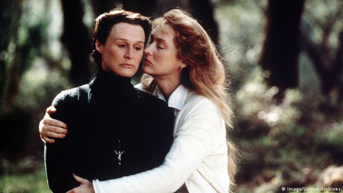 Glenn Close (left) and Meryl Streep (right) starred in the film version of Allende's "The House of the Spirits"