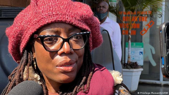 Tsitsi Dangarembga arrives for her trial in Zimbabwe's capital Harare