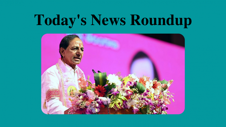 Telangana Chief Minister K Chandrashekar Rao addressing at the Telangana Rashtra Samithi (TRS) Party plenary meeting on the 21st anniversary of TRS party formation day,