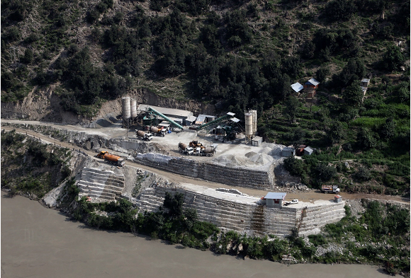 Several power plants have been constructed on banks of the Chenab across Kishtwar. Experts have warned of disastrous consequences because of the bumper-to-bumper construction of dams on the river.