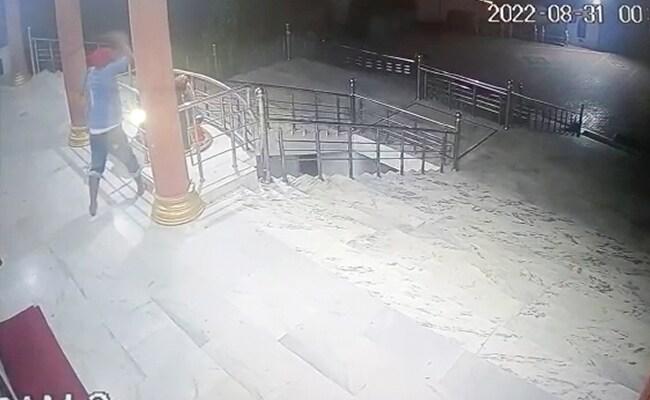 Screengrab of CCTV at Church courtesy NDTV
