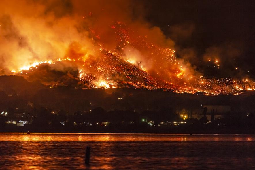 This fire started in Holy Jim Canyon