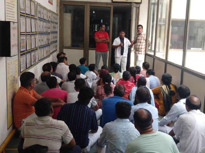 Workers, led by Napino Auto employees union, stayed put inside factory premises as part of their strike action for 20 days in July. Image Courtesy - Special Arrangement