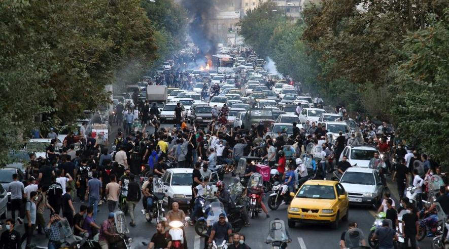 Iranian anti-government protesters chanted from windows and rooftops in parts of Tehran early Thursday