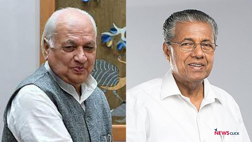 Kerala governor Arif Mohammed Khan (left) and chief minister Pinarayi Vijayan. Image credit: R Prakash.