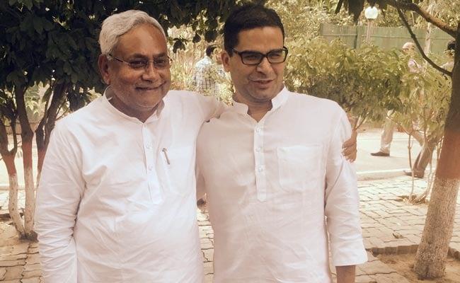 Bihar Chief Minister Nitish Kumar with Prashant Kishor