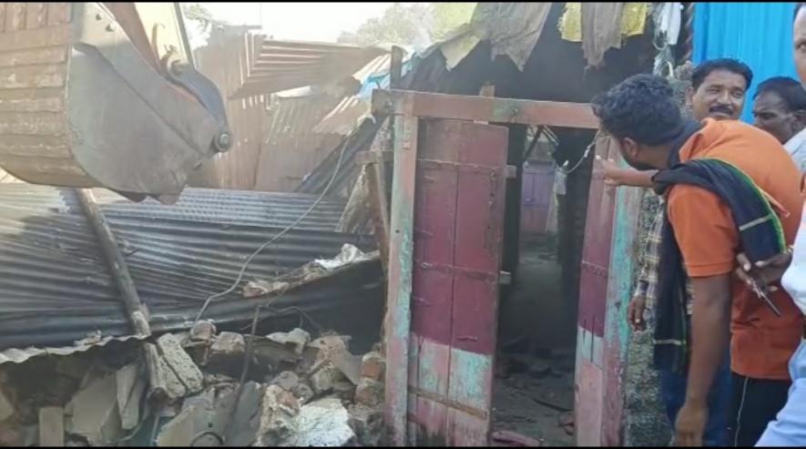 The houses of five Muslim men accused of murdering a 30-year-old man in Dewas, Madhya Pradesh, on Diwali night being demolished.